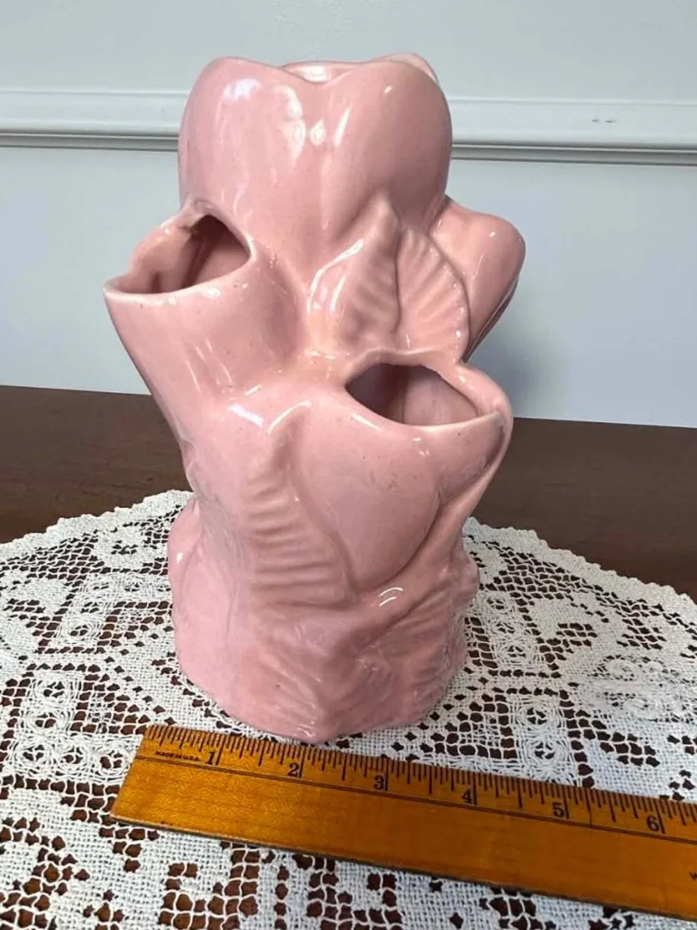 Rare Vintage Niloak Ozark Dawn Pink Tulip Crocus Vase - PRISTINE